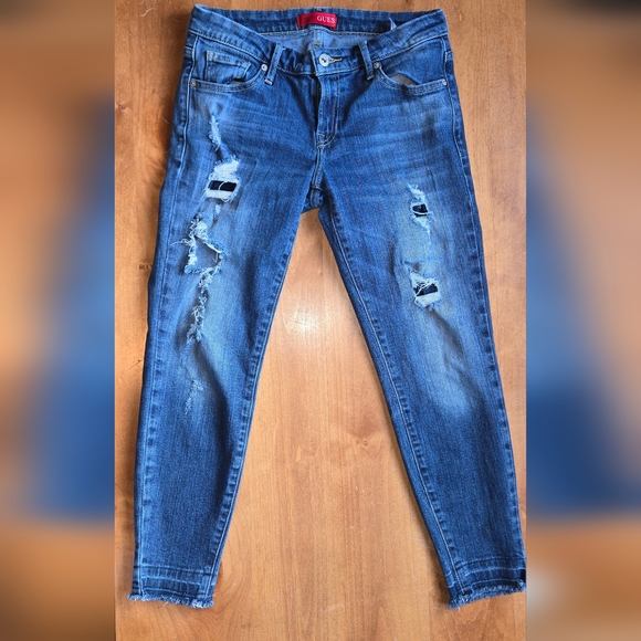 Guess Distressed Skinny Jeans Womens Size 28 - Picture 3 of 13